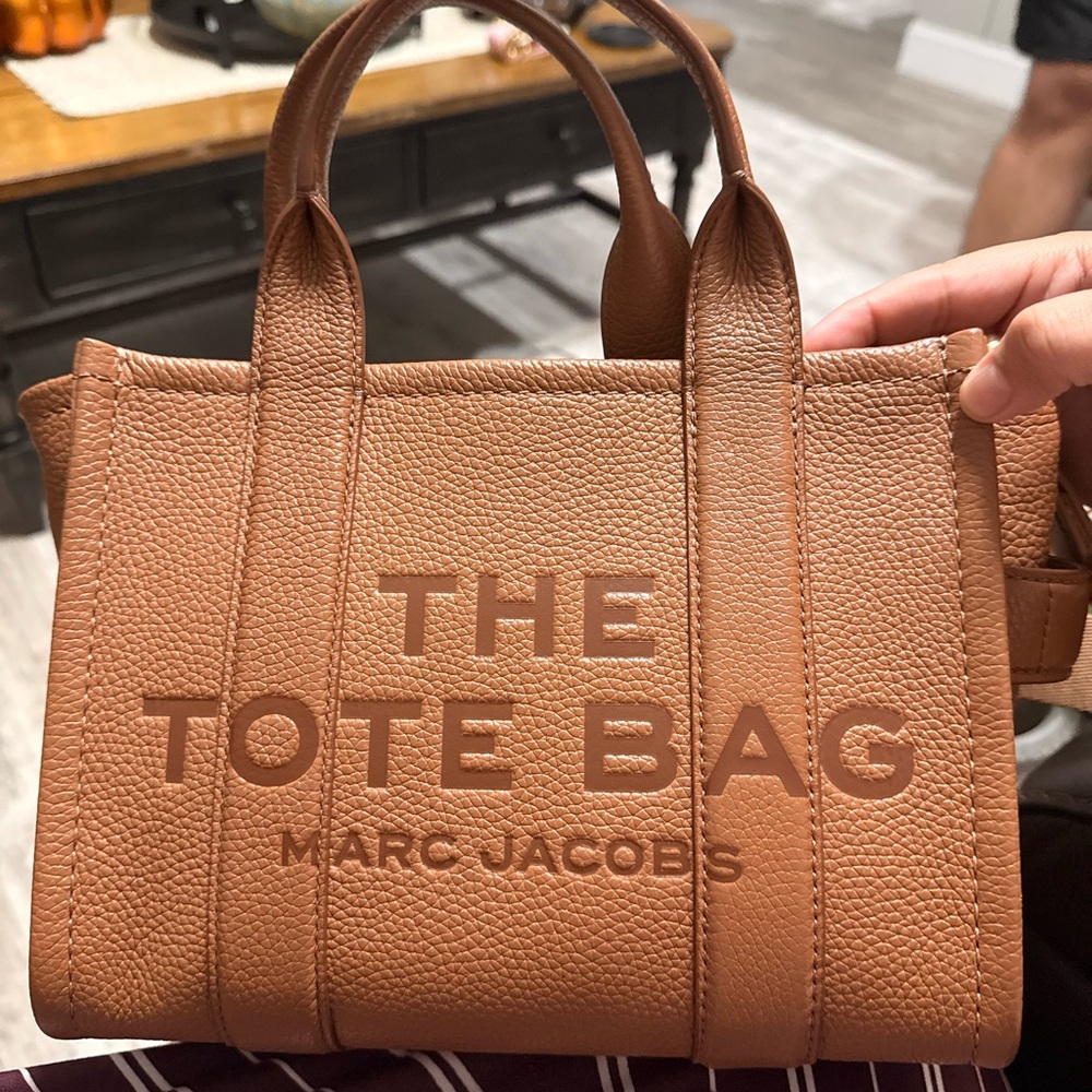 Marc Jacobs Tan Leather Tote Bag